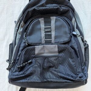 Targus Black Gray Nylon Laptop Backpack 16" Padded Carry On School